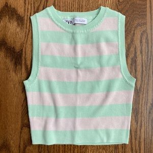 Striped Zara Cropped Tank Top